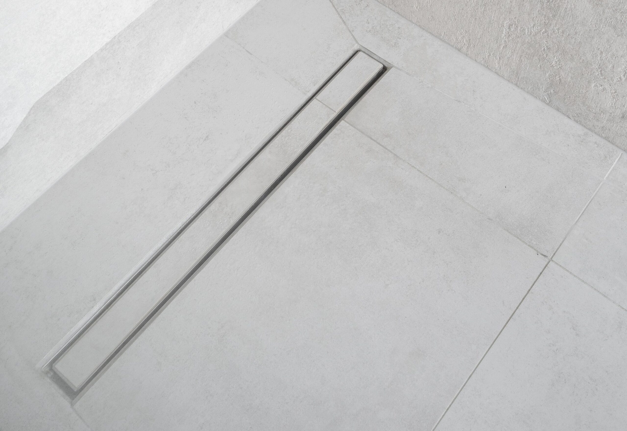 Linear shower drains.